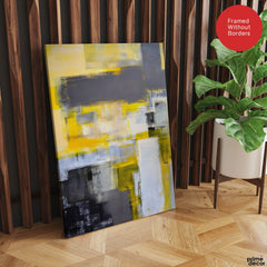 Black & Gold Color Shades Abstract Design | Abstract Office Artwork #00414 - Prime Décor