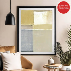 Sandy Brown & Grey Color Shades Abstract Design | Abstract Office Artwork #00415 - Prime Décor