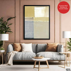 Sandy Brown & Grey Color Shades Abstract Design | Abstract Office Artwork #00415 - Prime Décor