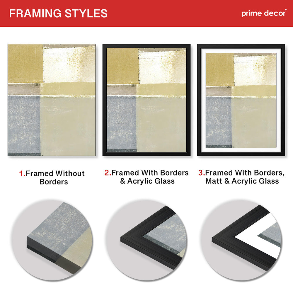 Sandy Brown & Grey Color Shades Abstract Design | Abstract Office Artwork #00415 - Prime Décor