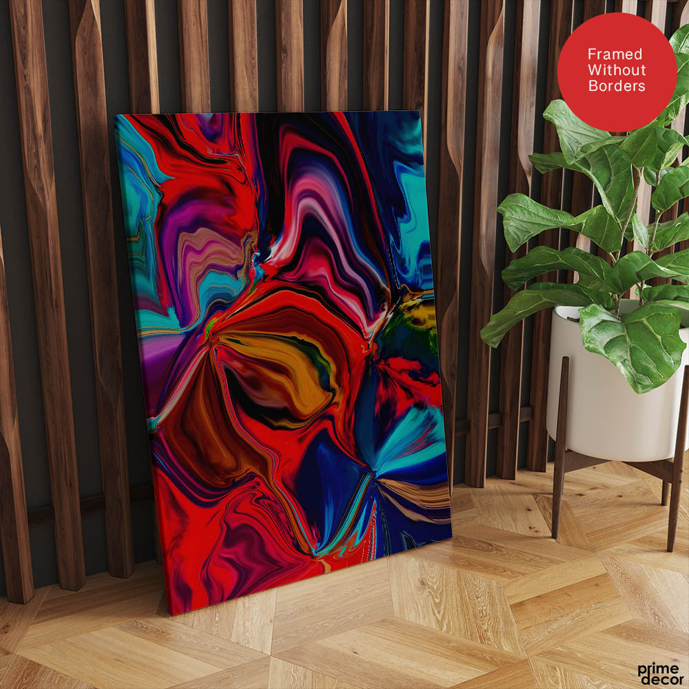 Beautiful Abstract Art With Colorful Paint Art | Abstract Office Artwork #00416 - Prime Décor