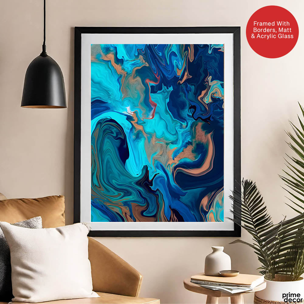 Beautiful Abstract Art With Colorful Paint Art | Abstract Office Artwork #00417 - Prime Décor