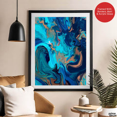 Beautiful Abstract Art With Colorful Paint Art | Abstract Office Artwork #00417 - Prime Décor
