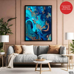 Beautiful Abstract Art With Colorful Paint Art | Abstract Office Artwork #00417 - Prime Décor