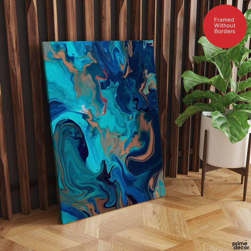 Beautiful Abstract Art With Colorful Paint Art | Abstract Office Artwork #00417 - Prime Décor