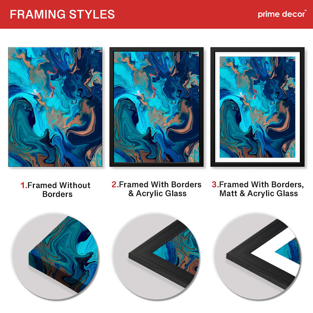 Beautiful Abstract Art With Colorful Paint Art | Abstract Office Artwork #00417 - Prime Décor