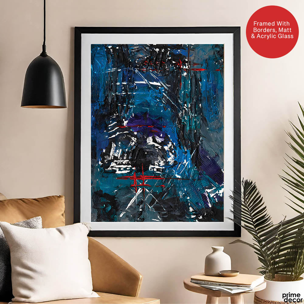 Beautiful Abstract Art With Colorful Paint Art | Abstract Office Artwork #00419 - Prime Décor