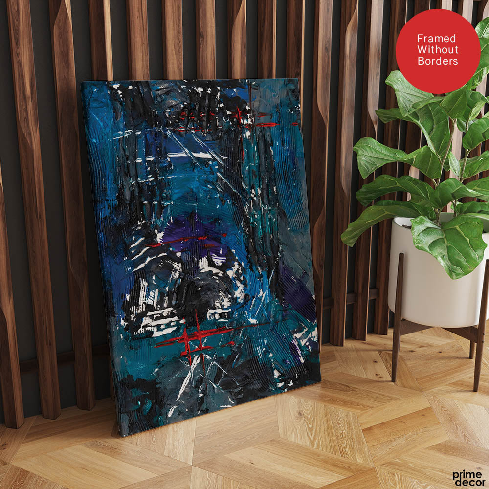 Beautiful Abstract Art With Colorful Paint Art | Abstract Office Artwork #00419 - Prime Décor