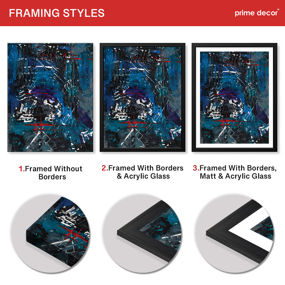 Beautiful Abstract Art With Colorful Paint Art | Abstract Office Artwork #00419 - Prime Décor