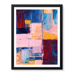 Colorful Abstract Brush Art Over White Background | Abstract Office Artwork #00421 - Prime Décor