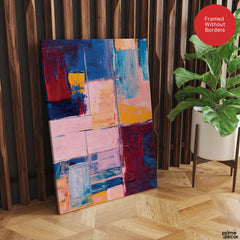 Colorful Abstract Brush Art Over White Background | Abstract Office Artwork #00421 - Prime Décor