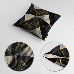 Mystic Marble Series - Charcoal | Abstract Cushion #422