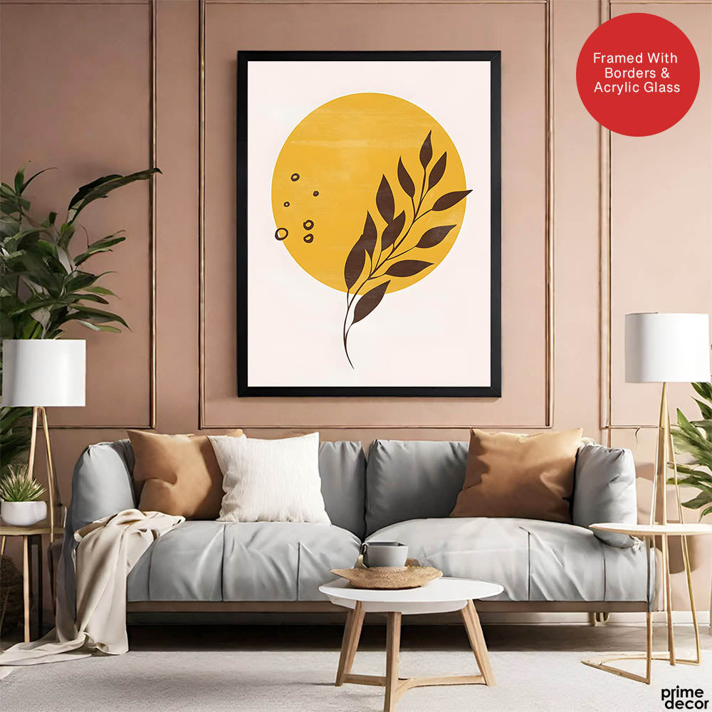 Black & Gold Abstract Floral Art Over White Background | Abstract Floral Artwork #00423 - Prime Décor