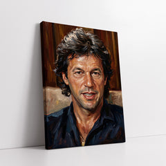 Charismatic Leader Imran Khan Portrait (Single Panel) Digital Painting Wall Art