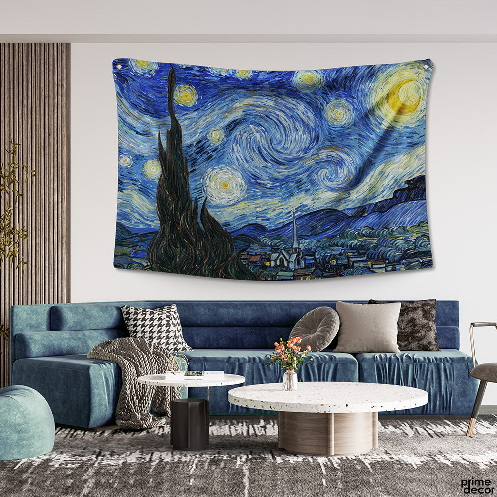 Van Gogh Starry Night Classic Famous Art | Painting Style Tapestry - Prime Décor