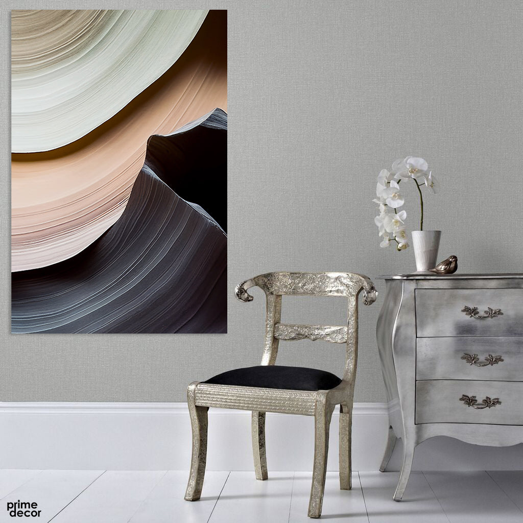Brown & White Wooden Texture Color Design (Single Panel) Abstract Wall ...