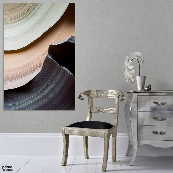 Brown & White Wooden Texture Color Design (Single Panel) Abstract Wall Art