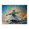 Whirling Sufi Dervish Embossed Textured Style | Handmade Painting