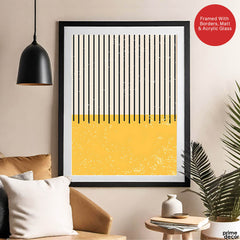 Black & Gold Abstract Line Art Over White Background | Abstract Office Artwork #00430 - Prime Décor