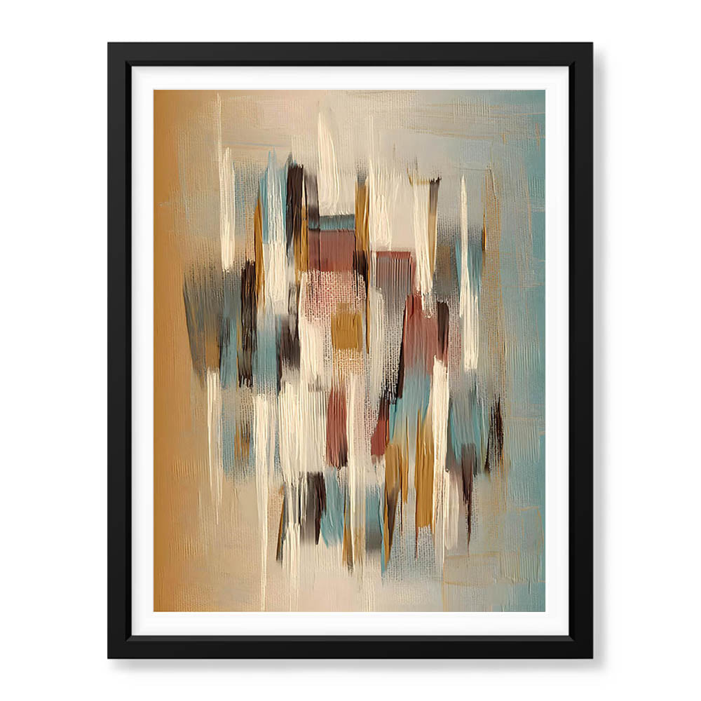 Colorful Abstract Paint Design Over Grey Background | Abstract Office Artwork #00436 - Prime Décor