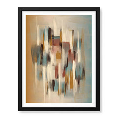 Colorful Abstract Paint Design Over Grey Background | Abstract Office Artwork #00436 - Prime Décor