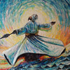 Whirling Sufi Dervish Embossed Textured Style | Handmade Painting