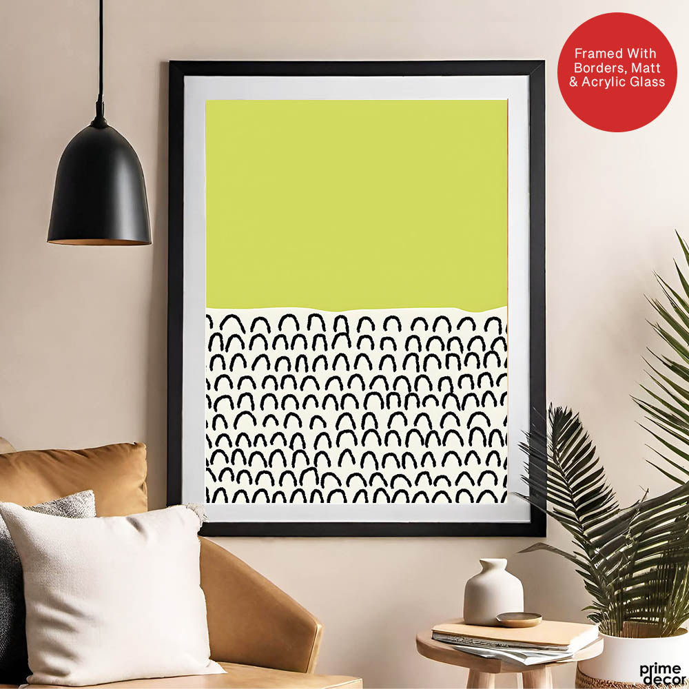 Black & Green Abstract Design Over White Background | Abstract Office Artwork #00440 - Prime Décor