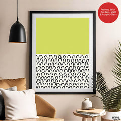 Black & Green Abstract Design Over White Background | Abstract Office Artwork #00440 - Prime Décor