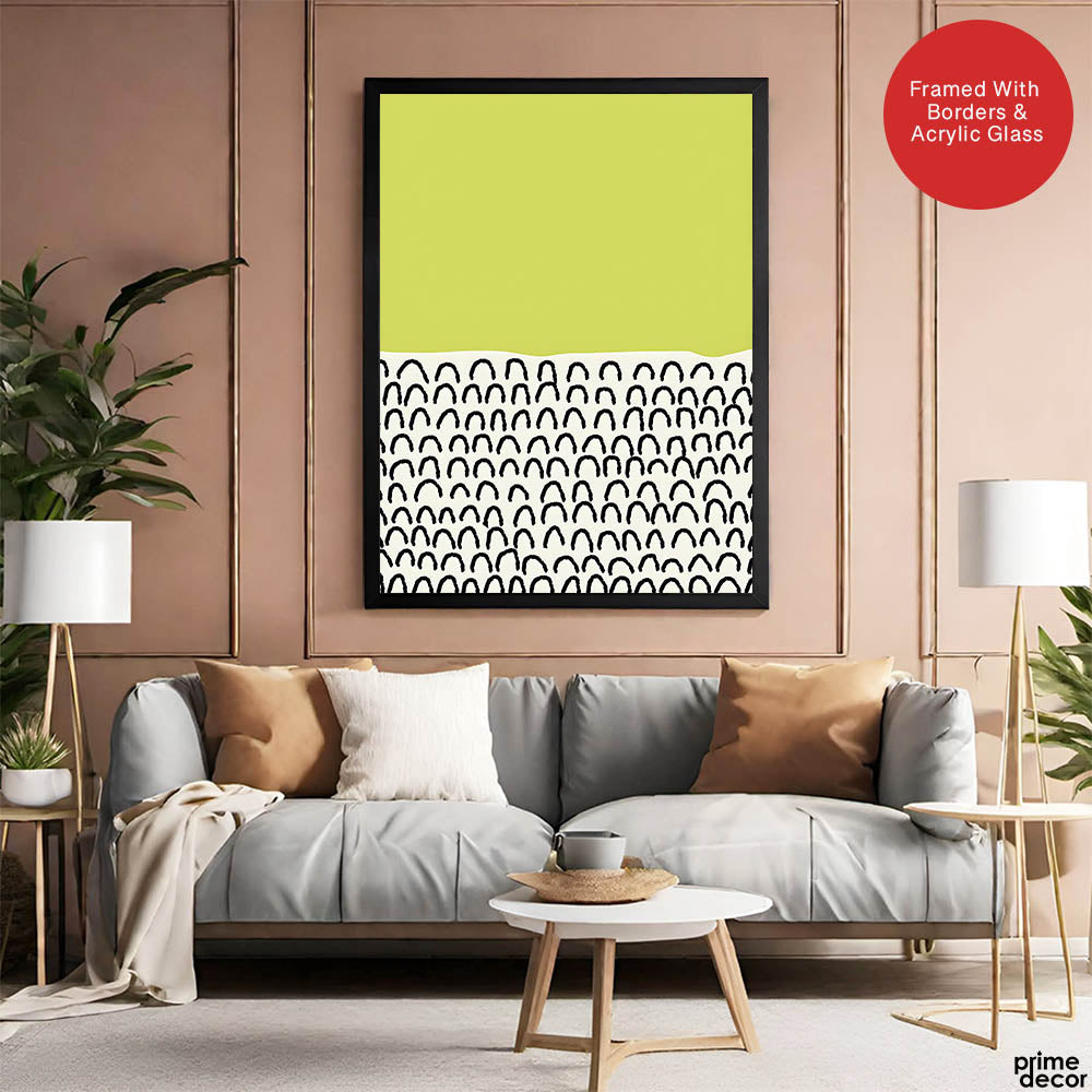 Black & Green Abstract Design Over White Background | Abstract Office Artwork #00440 - Prime Décor