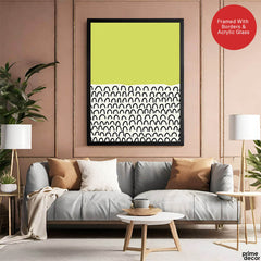Black & Green Abstract Design Over White Background | Abstract Office Artwork #00440 - Prime Décor