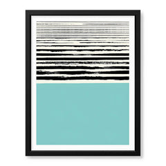 Black & Blue Abstract Design Over White Background | Abstract Office Artwork #00444 - Prime Décor
