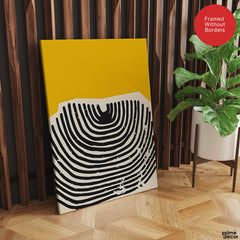 Black & Yellow Abstract Design Over White Background | Abstract Office Artwork #00446 - Prime Décor
