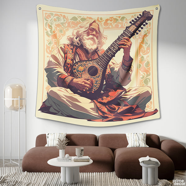 Sufi Artist Playing Cultural Music Instrument | Cultural Tapestry