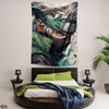 Naruto Uzumaki In Action With Green Background | Anime Tapestry