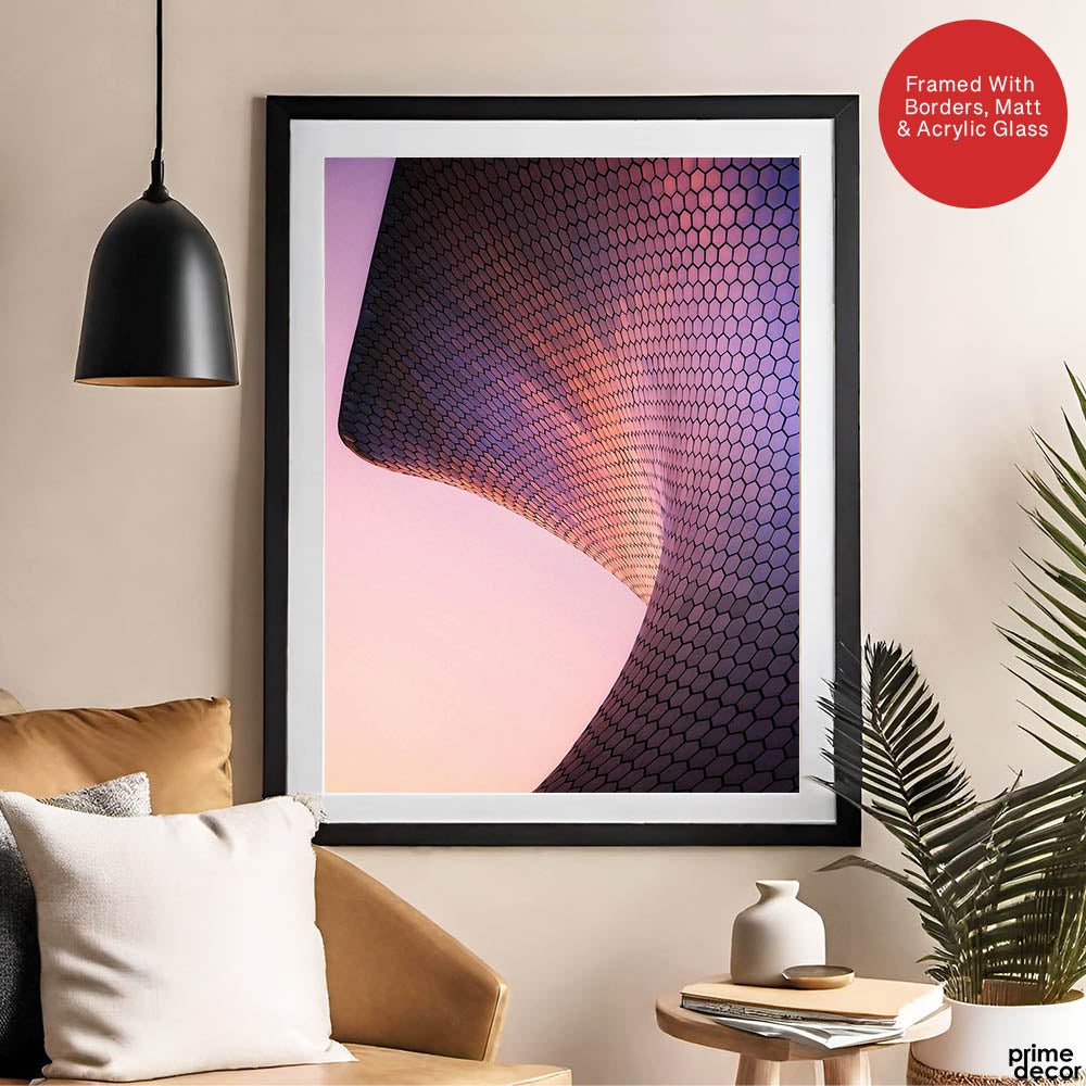 Beautiful Pink Abstract Art Over Beige Background | Abstract Fashion Artwork #00457 - Prime Décor