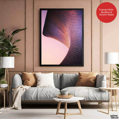 Beautiful Pink Abstract Art Over Beige Background | Abstract Fashion Artwork #00457 - Prime Décor