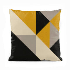 Black & Gold Abstract Geometric Shape Artwork | Abstract Cushion #458