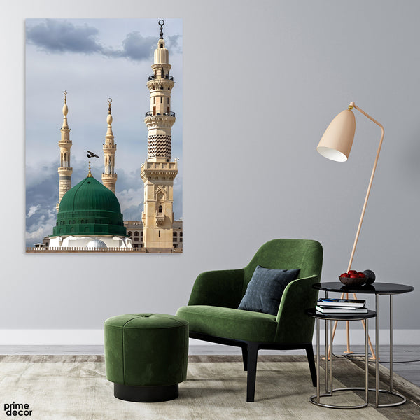 Beautiful View Of Masjid e Nabwi (Single Panel) Islamic Wall Art