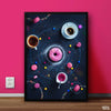 Space Donut Poster Art |  Food Poster Wall Art