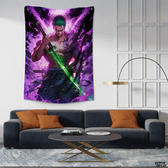 Roronoa Zoro The Pirate Hunter From One Piece | Anime Tapestry - Prime Décor