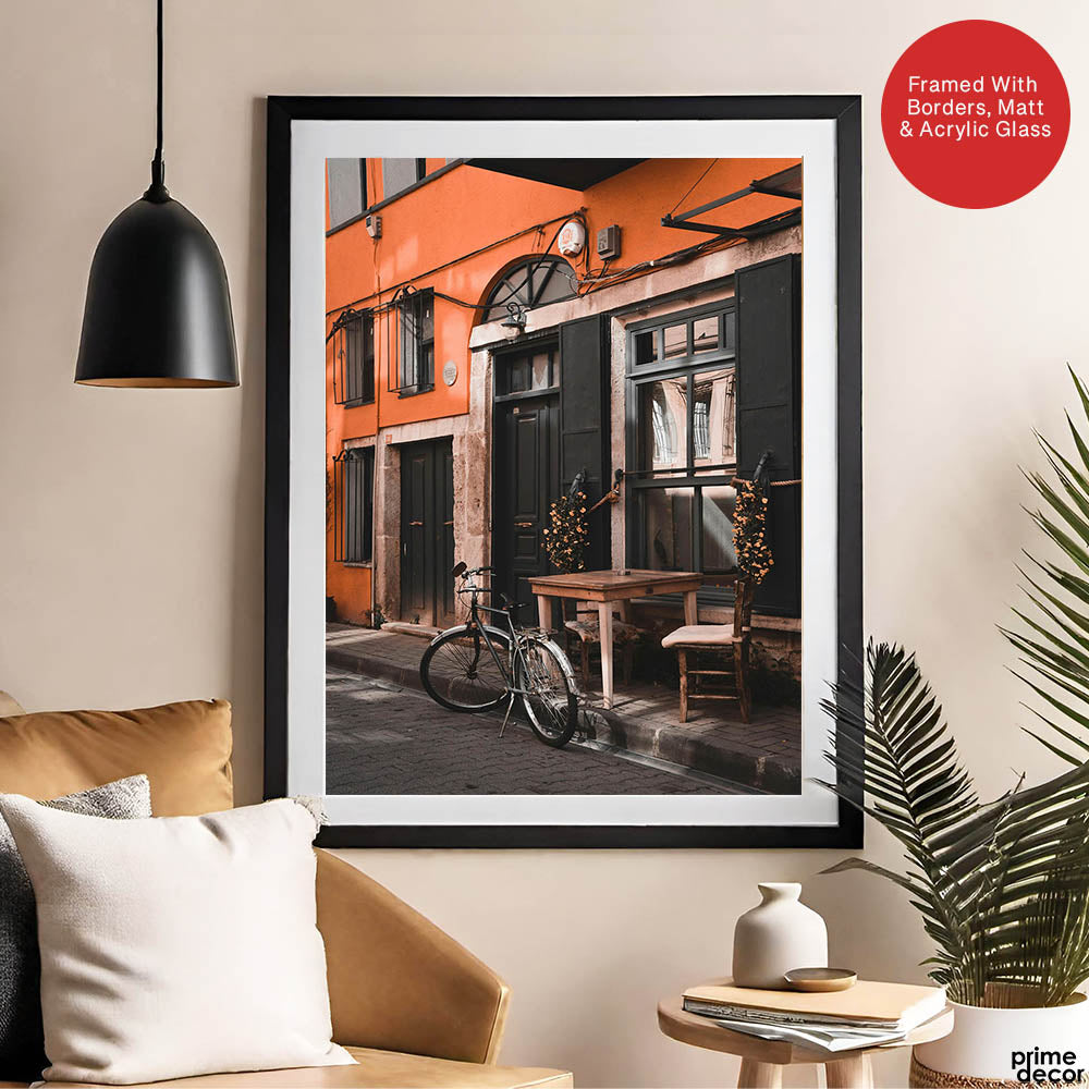 Beautiful View Of A Street With Cycle | Abstract Nature Artwork #00460 - Prime Décor