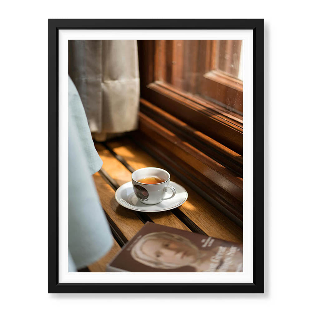 Beautiful View Of A Coffe With Books | Abstract Nature Artwork #00461 - Prime Décor