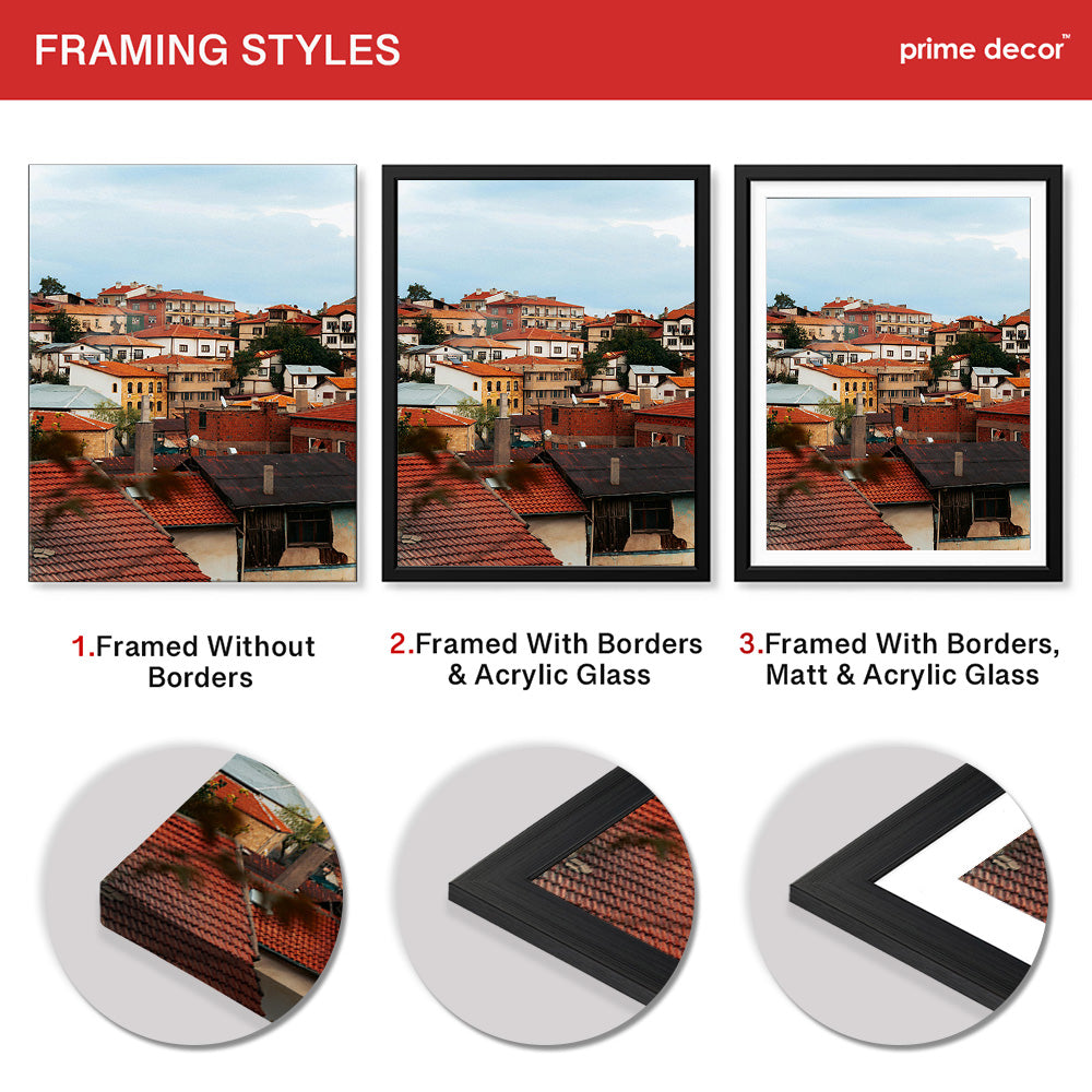 Beautiful View Of Terrace Of The Houses | Abstract Nature Artwork #00463 - Prime Décor