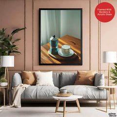 Beautiful View Of A Coffe Cup On The Table | Abstract Nature Artwork #00464 - Prime Décor