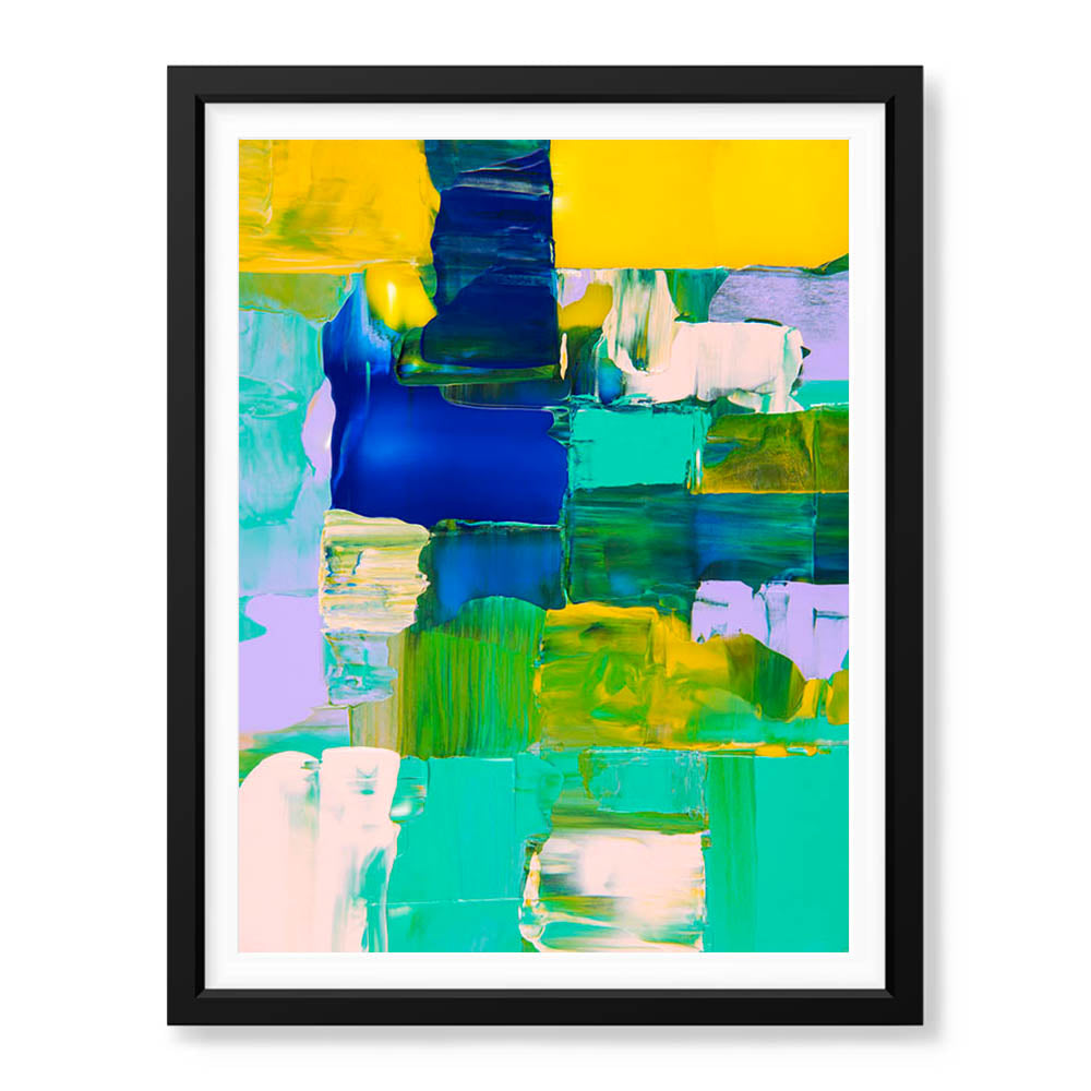 Colorful Abstract Art Paint Strokes Over Beautiful Background | Abstract Office Artwork #00466 - Prime Décor