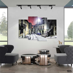 Grey Snow & Winter (4 Panel) B&W Wall Art - Prime Décor