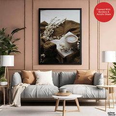Beautiful Cup Of Tree With Flowers On A Table | Abstract Fashion Artwork #00479