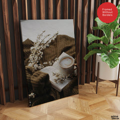 Beautiful Cup Of Tree With Flowers On A Table | Abstract Fashion Artwork #00479