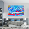 Blue & Red Nike Sneakers Artwork (Single Panel) Fashion Wall Art