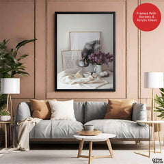 Beautiful Cup Of Tree With Flowers On A Table | Abstract Fashion Artwork #00481